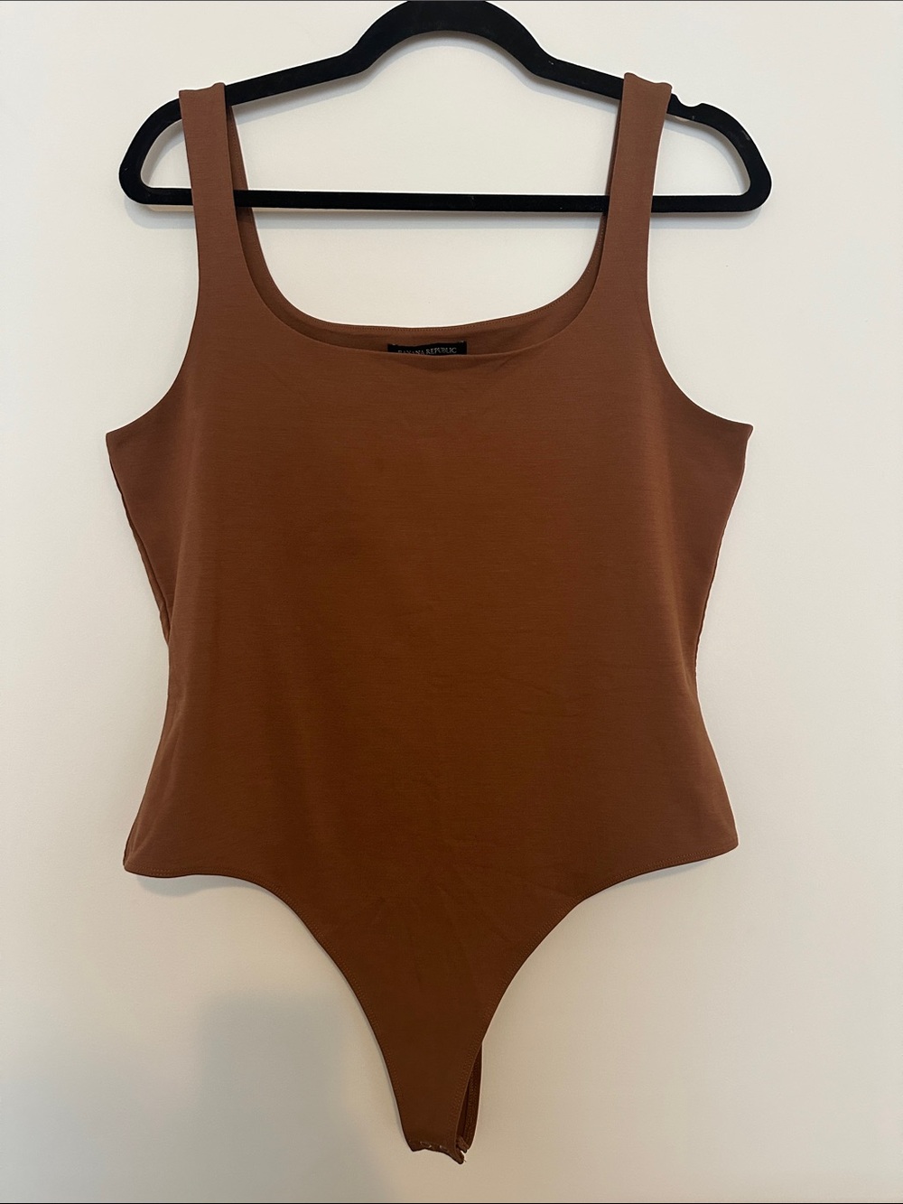 Banana Republic Soft Stretch Double Lined Sleeveless Thong Brown Bodysuit